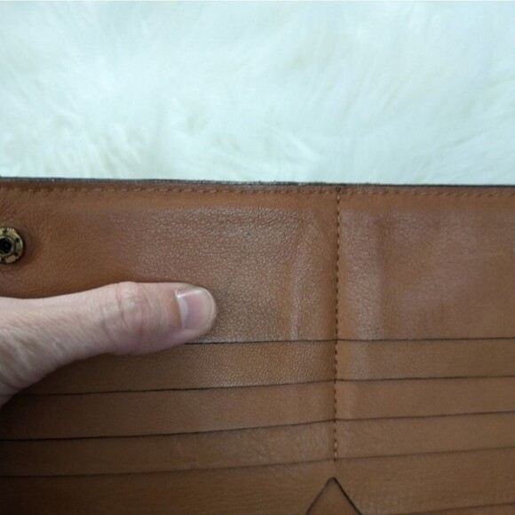 Madewell Brown Leather Wallet Clutch Elegant Tan - Picture 5 of 5